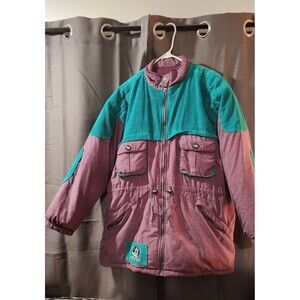 RARE Vintage 90s Mighty Ducks The Game Corduroy Parka Jacket Coat NHL Disney